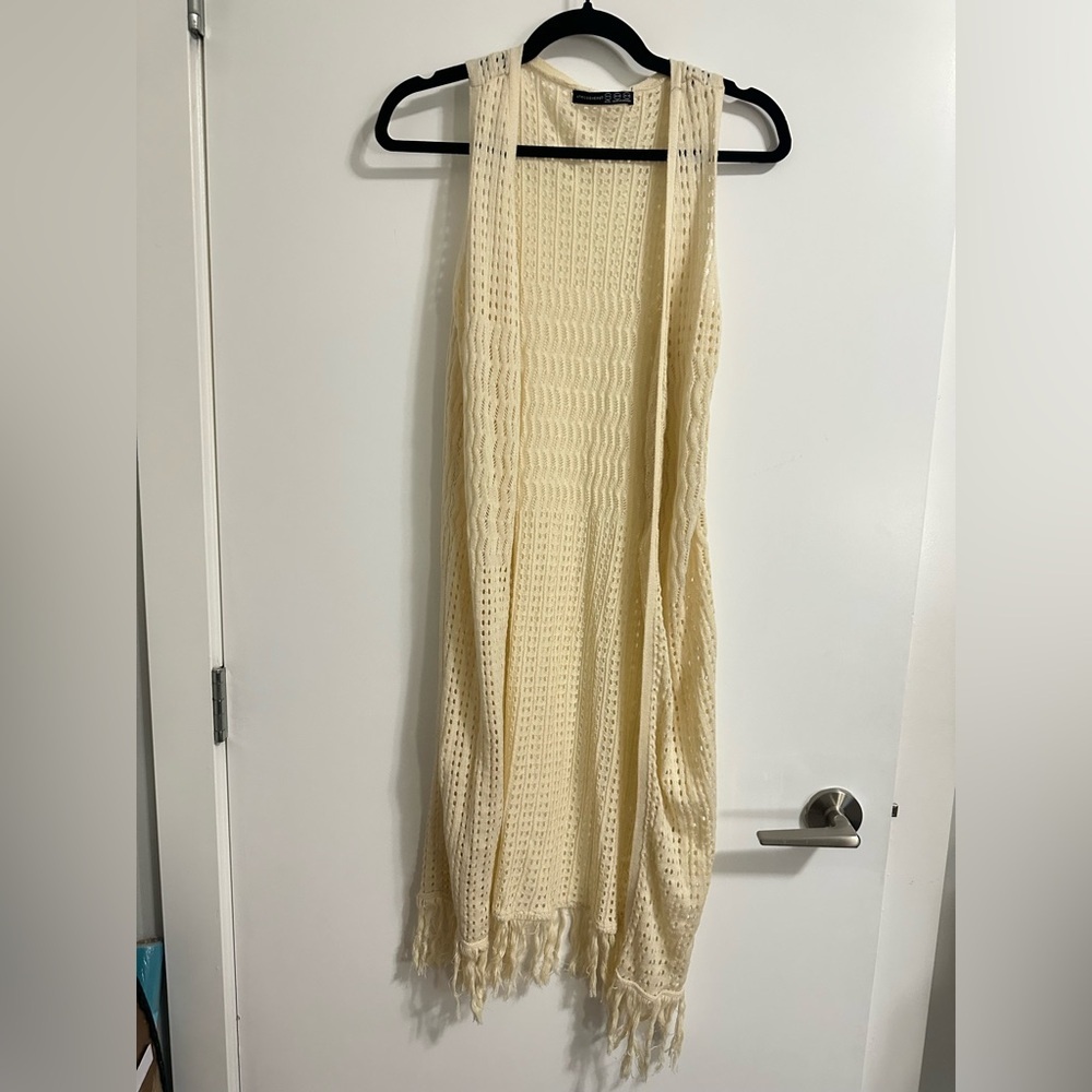Atmosphere Cream Knit Swim Coverup